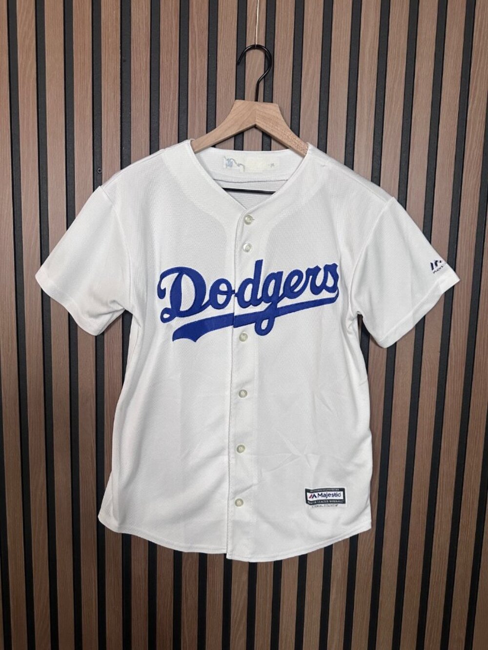 Majestic Los Angles Dodgers Medium Womens White Yasiel Puig #66 Base MLB